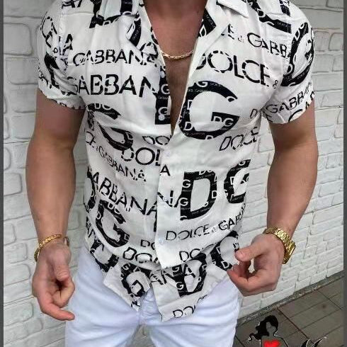 New Fashion Trend Shirt for Men Summer Print Short Sleeve Tops Hawaiian Shirts Men Clothing Vacation Shirts S-3xl