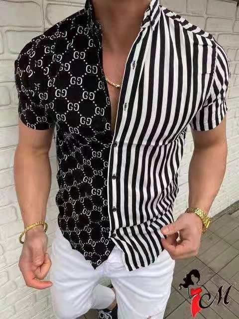 New Fashion Trend Shirt for Men Summer Print Short Sleeve Tops Hawaiian Shirts Men Clothing Vacation Shirts S-3xl