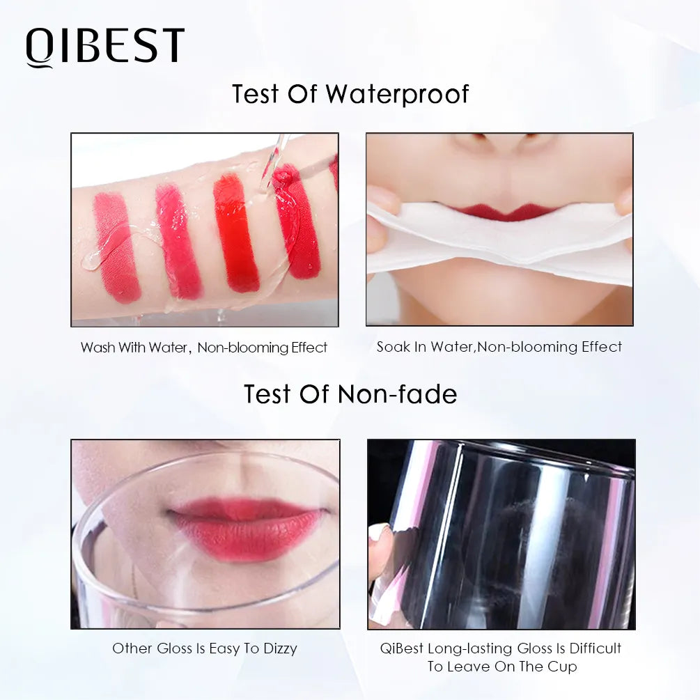 NICEFACE Hot Lip Gloss Waterproof Velvet Nude Matte Liquid Lipstick Cosmetics Lip Tint Cream Pigment Long Lasting for Lip Makeup