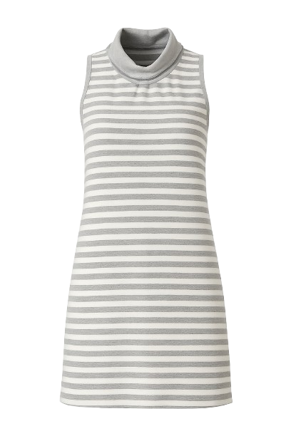 Polo Neck Striped Dress