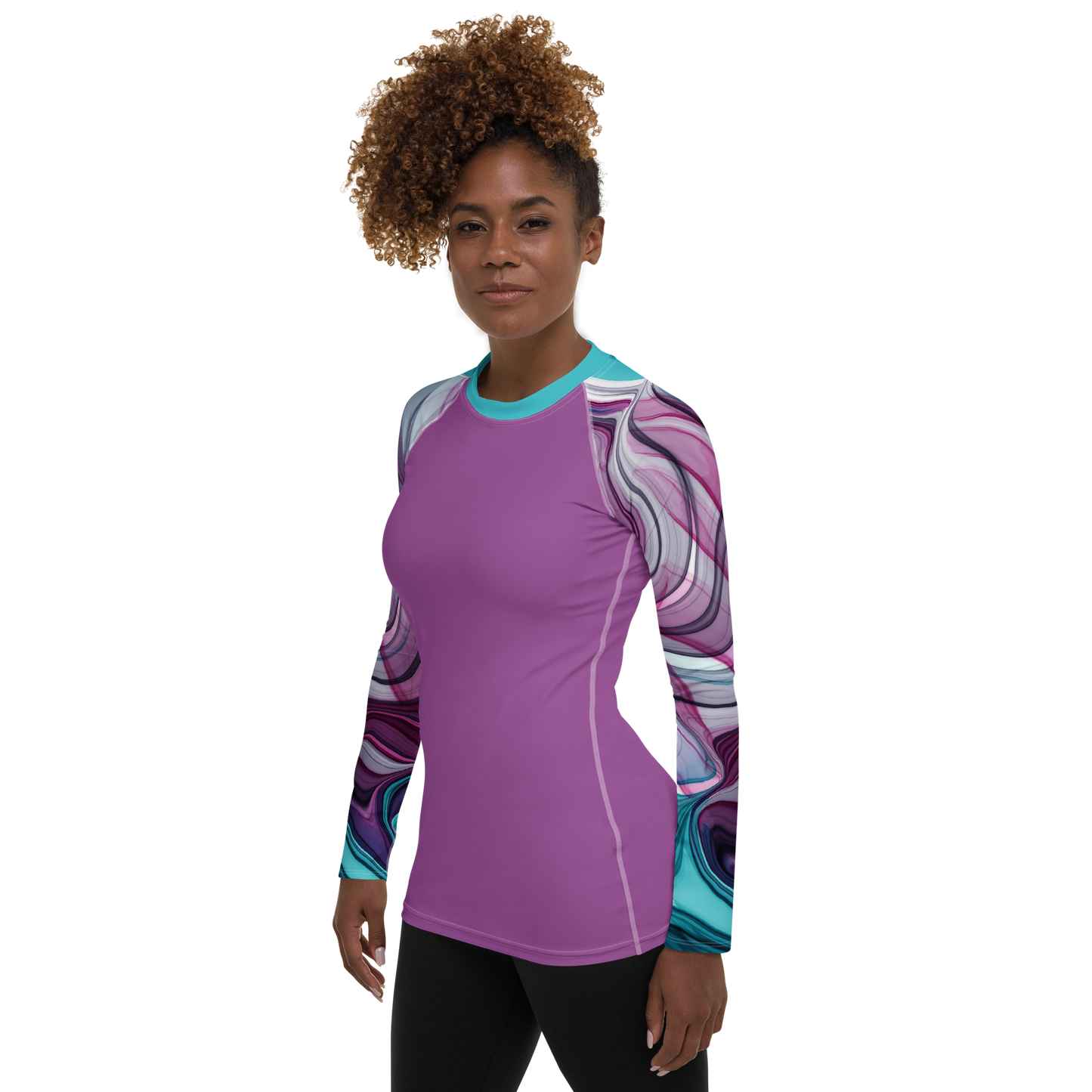 Find Your Coast® Water Colors Rash Guard UPF 50+