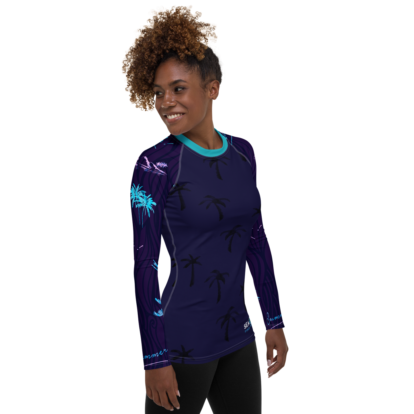 Find Your Coast® Hawaiian Adventure Sea Skinz Rash Guard UPF 50+