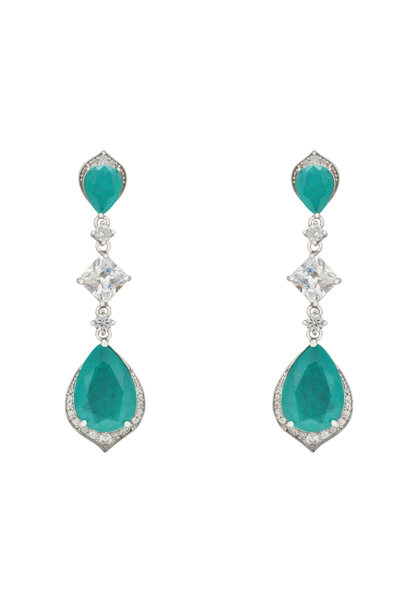 Celeste Teardrop Earrings Paraiba Tourmaline Silver