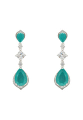 Celeste Teardrop Earrings Paraiba Tourmaline Silver