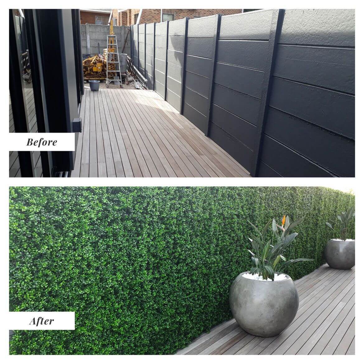 Dense Buxus Artificial Hedge Tile / Fake Vertical Garden 1m X 1m UV Resistant