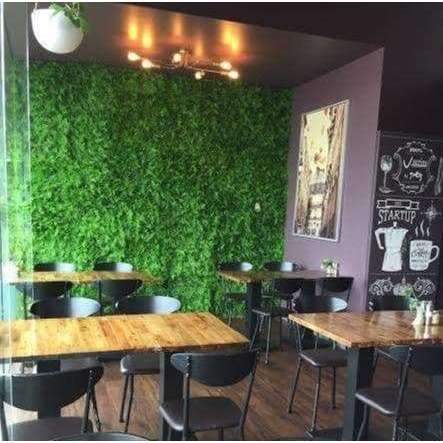 Dense Fern Artificial Hedge / Fake Green Wall DIY Vertical Garden 1m X 1m  UV Resistant