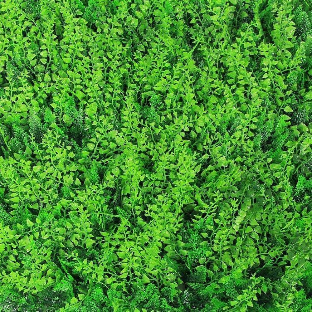 Dense Fern Artificial Hedge / Fake Green Wall DIY Vertical Garden 1m X 1m  UV Resistant