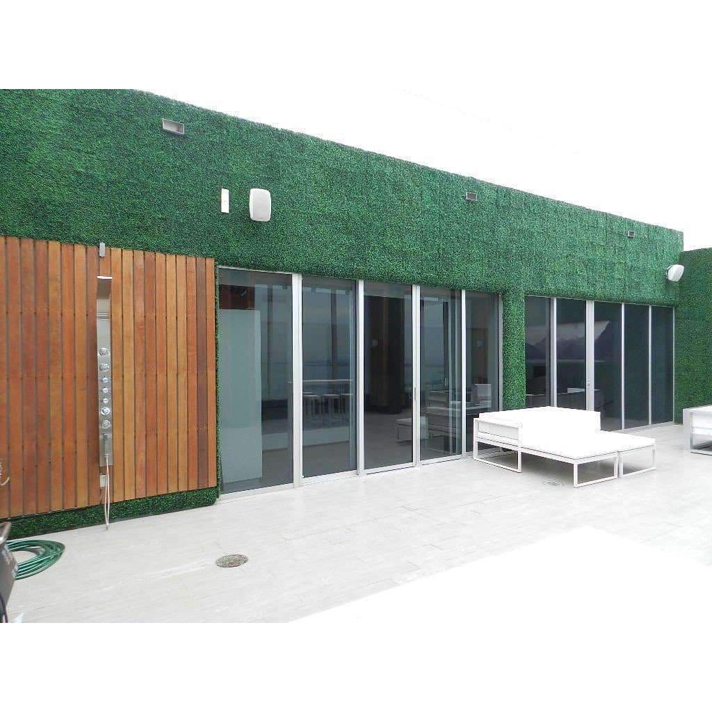 English Boxwood Artificial Hedge Panel Green Wall 1m X 1m UV Resistant
