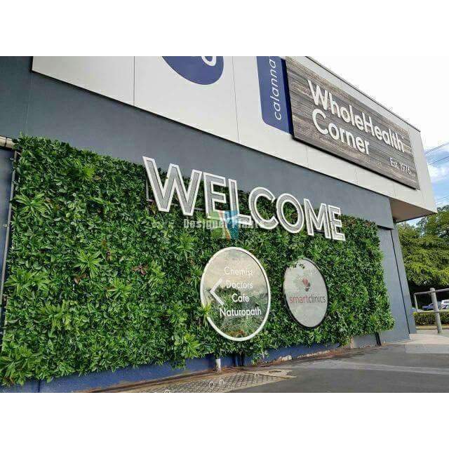 Green Meadows Artificial Vertical Garden / Fake Green Wall 1m X 1m UV Resistant