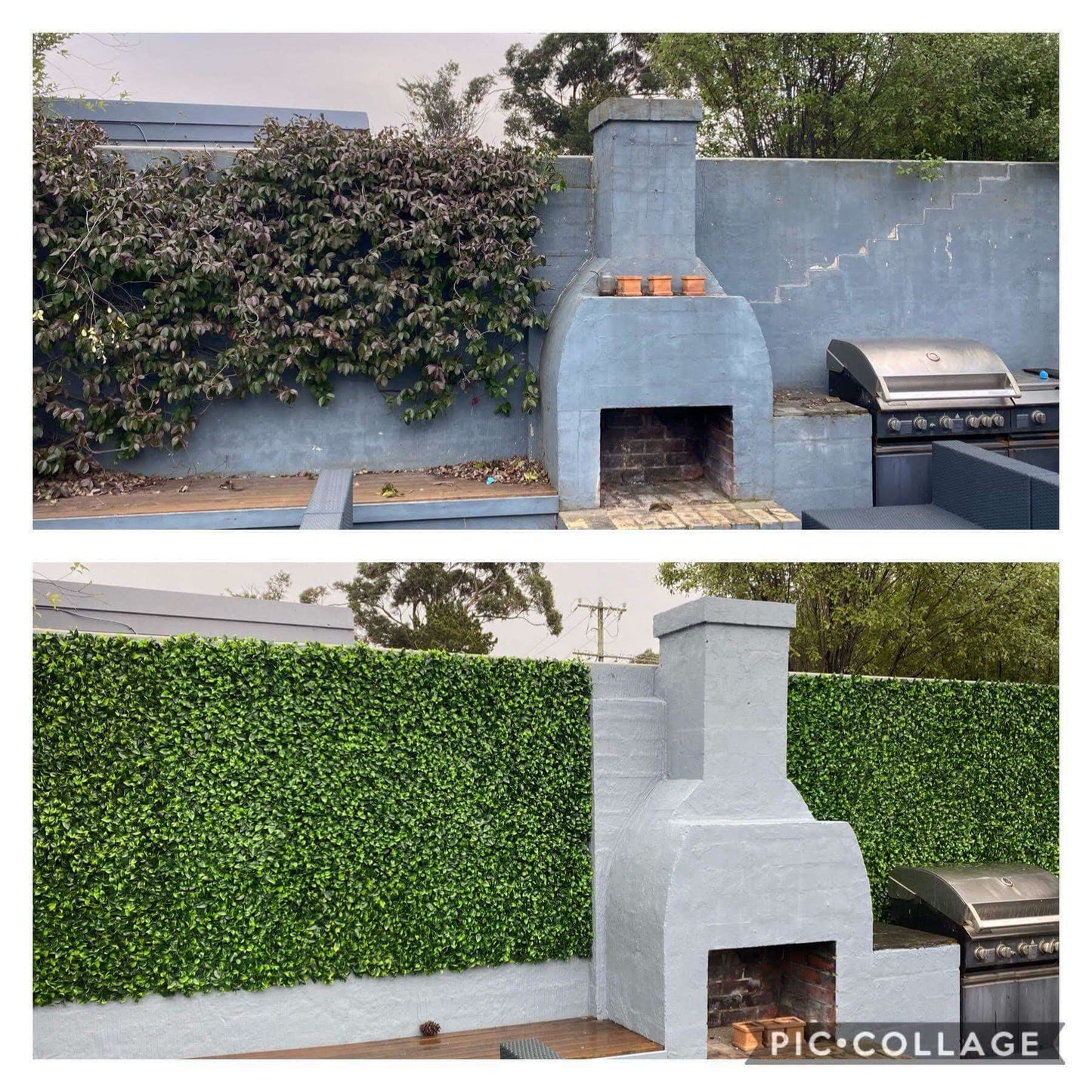 Jasmine Artificial Hedge Screen / Green Wall Panel 100cm X 100cm UV Resistant