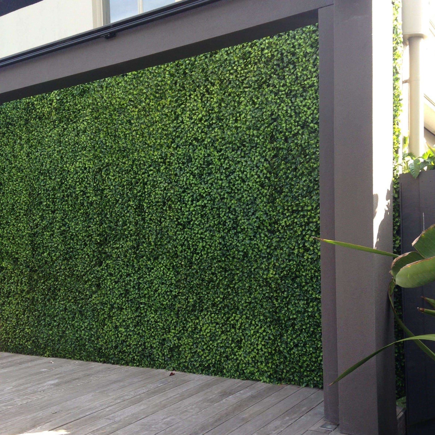 Jasmine Artificial Hedge Screen / Green Wall Panel 100cm X 100cm UV Resistant