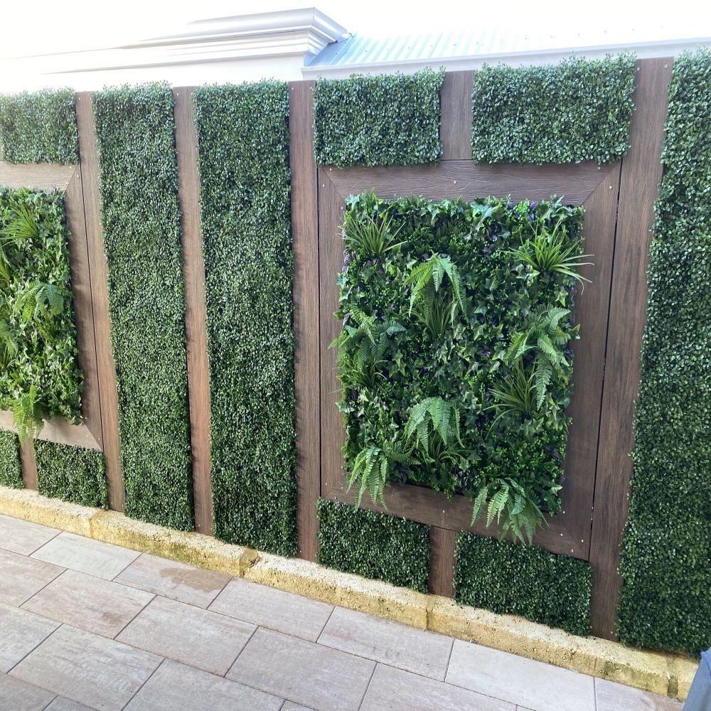Lavender Artificial Vertical Garden / Fake Green Wall 1m X 1m UV Resistant UV Resistant