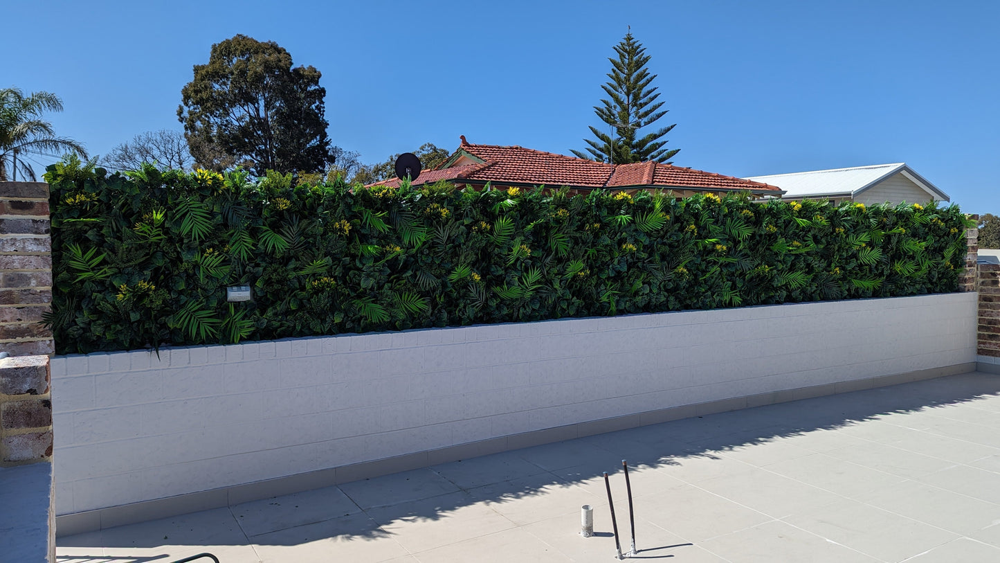 Luxury Hawaiian Sunrise Vertical Garden/Green Wall UV Resistant 1m X 1m