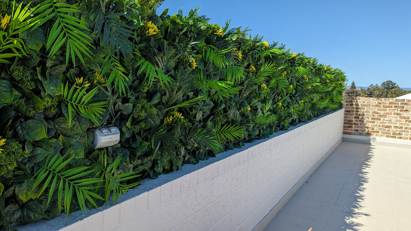 Luxury Hawaiian Sunrise Vertical Garden/Green Wall UV Resistant 1m X 1m