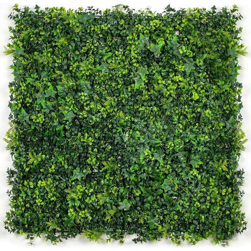 Luxury Mixed Ivy Artificial Hedge Fence Panels / Fake Vertical Garden 1m X 1m UV Resistant