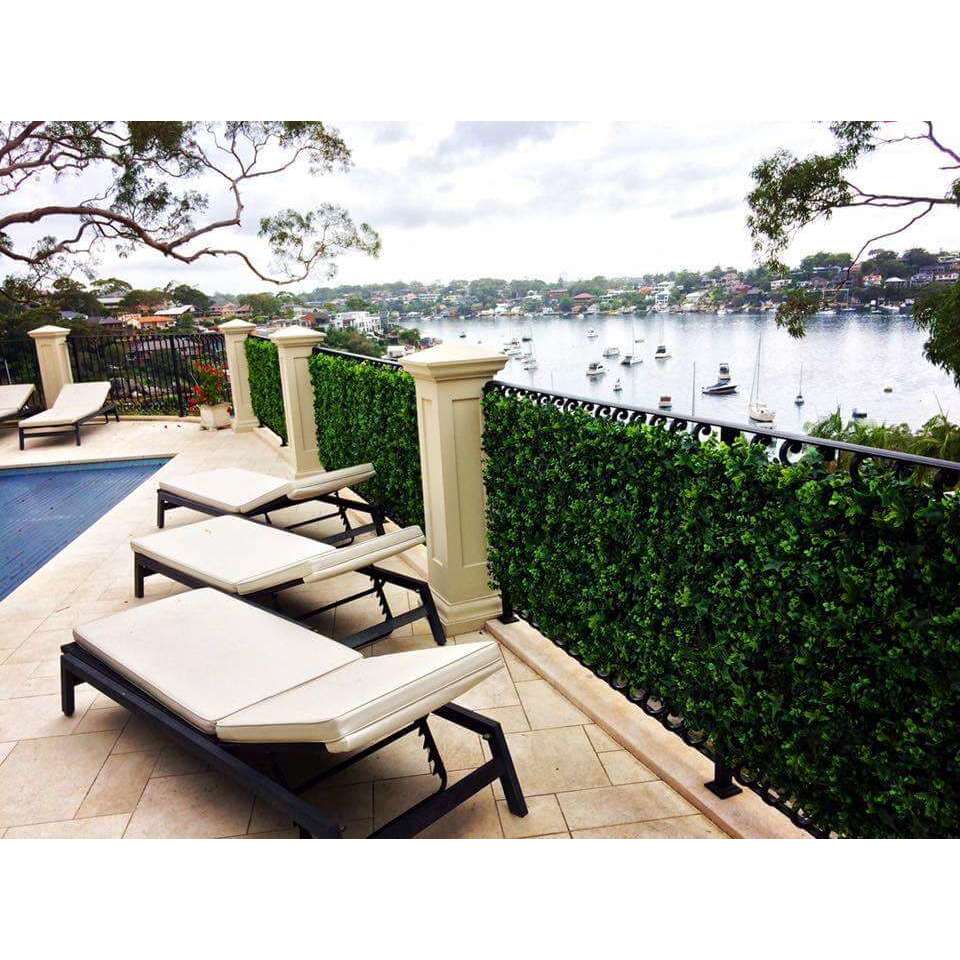Luxury Mixed Ivy Artificial Hedge Fence Panels / Fake Vertical Garden 1m X 1m UV Resistant