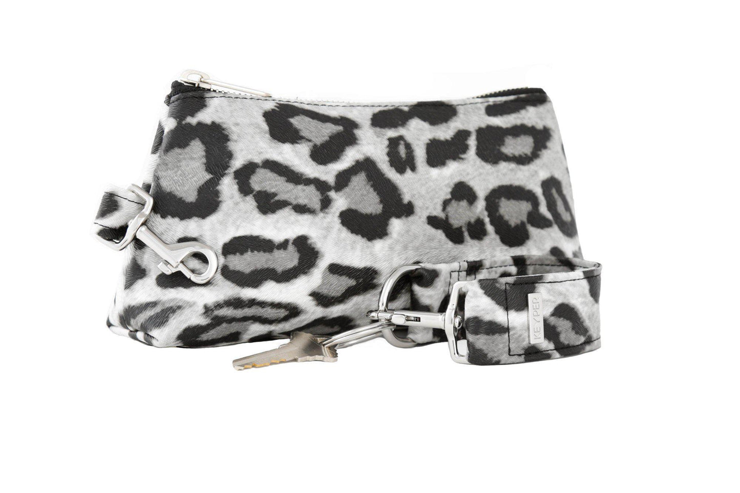 Snow Leopard Vegan Leather 2-Piece WRISTLET SET