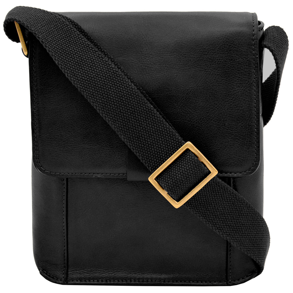 Aiden Small Leather Messenger Cross Body Bag