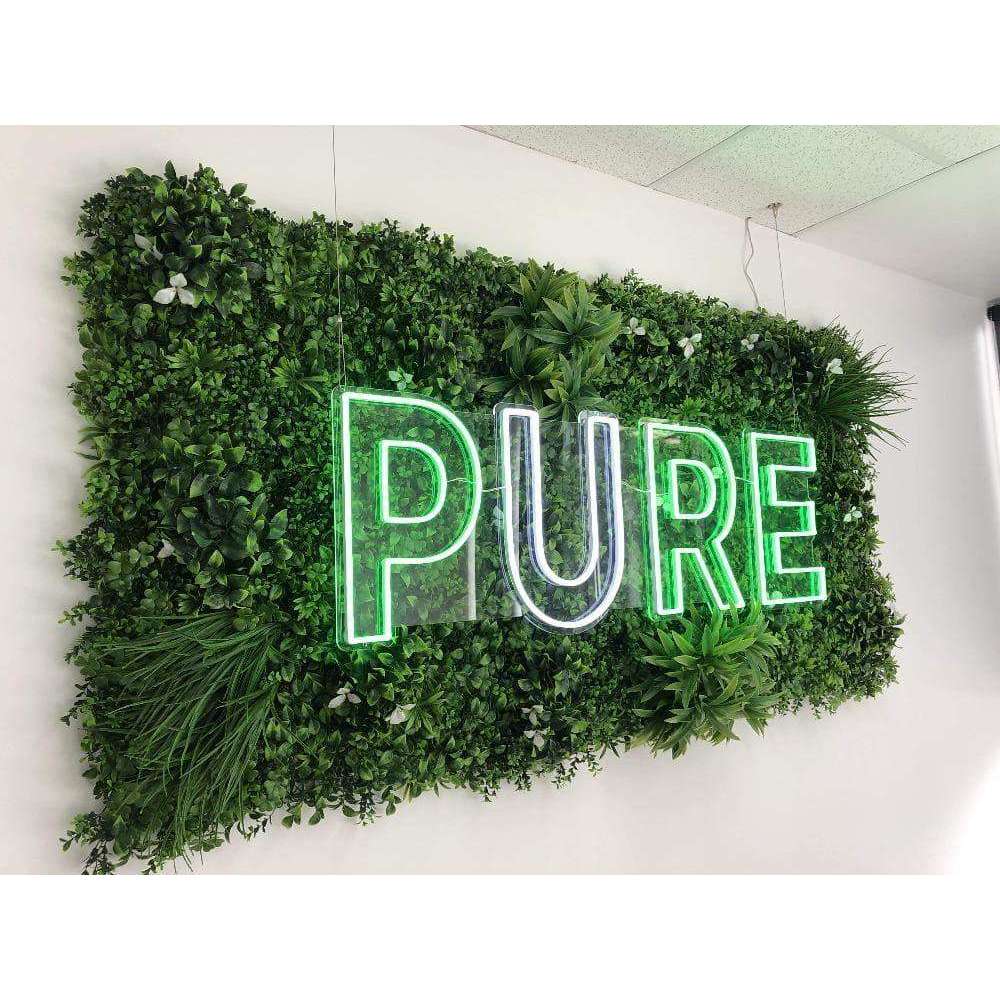 Luxury White Lily Artificial Vertical Garden / Fake Green Wall 1m X 1m UV Resistant