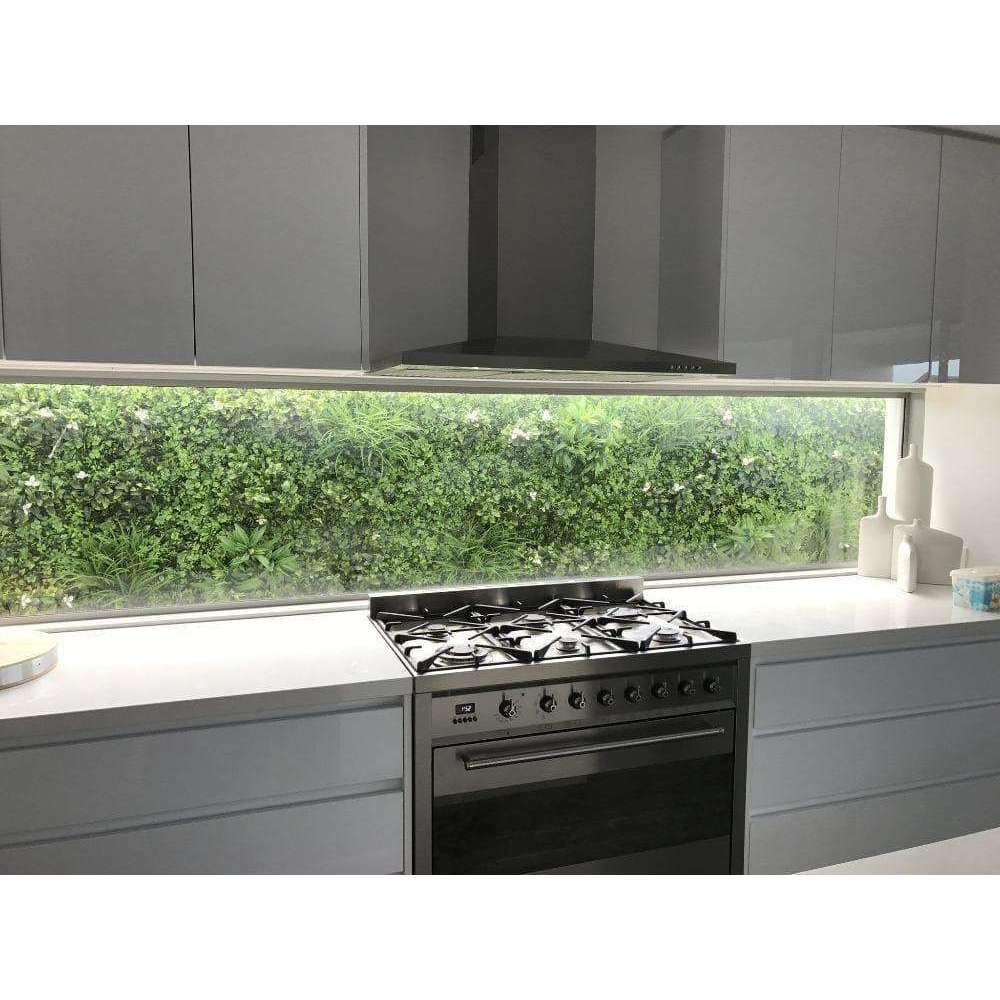 Luxury White Lily Artificial Vertical Garden / Fake Green Wall 1m X 1m UV Resistant