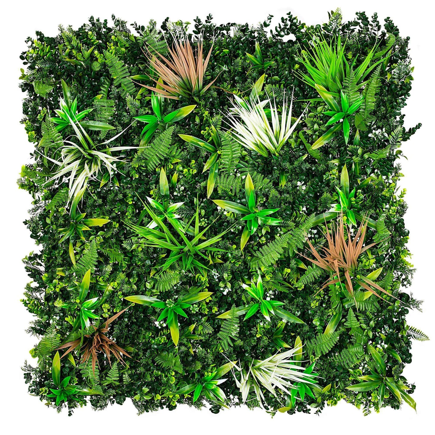 Wild Tropics Artificial Vertical Garden / Fake Green Wall 1m X 1m UV Resistant