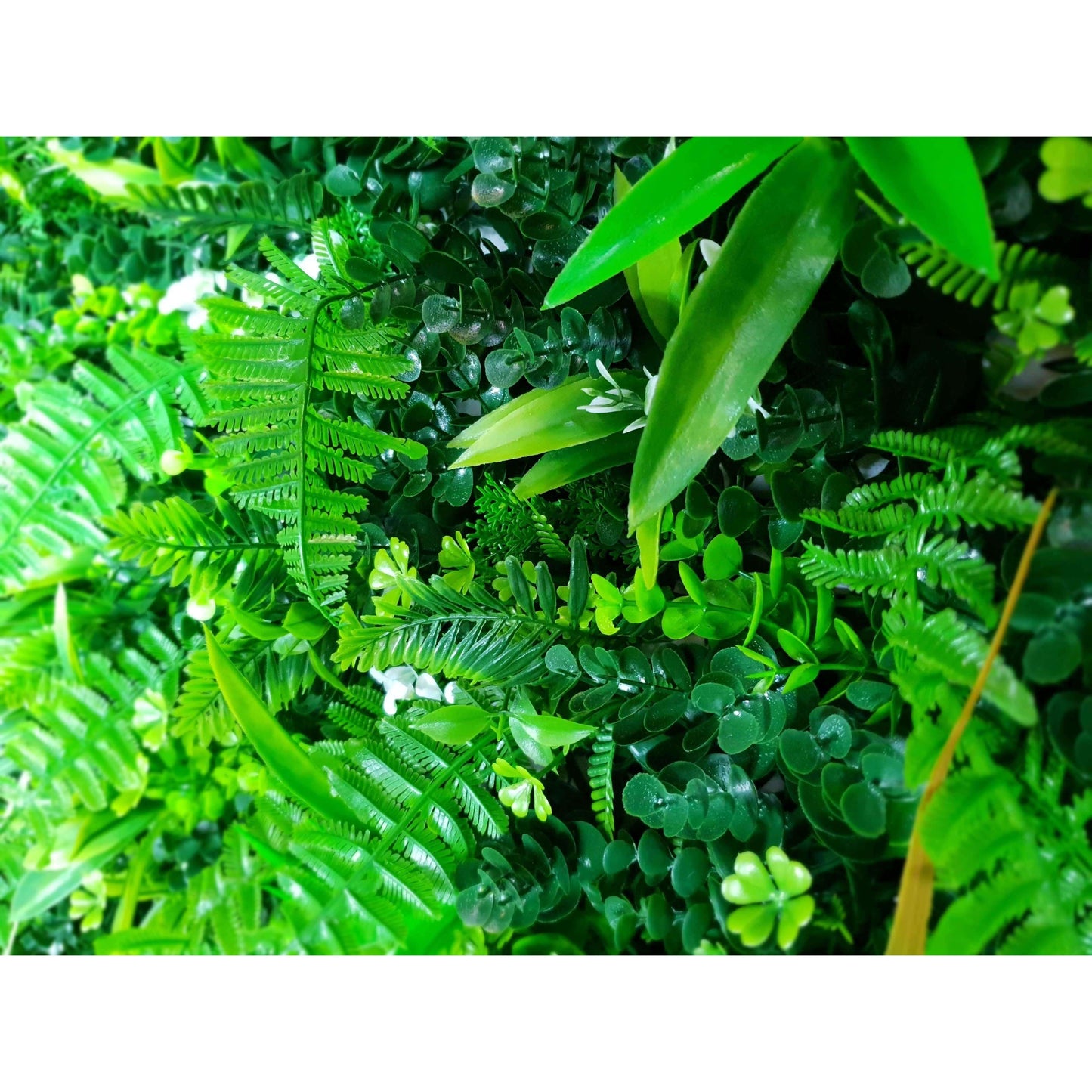 Wild Tropics Artificial Vertical Garden / Fake Green Wall 1m X 1m UV Resistant