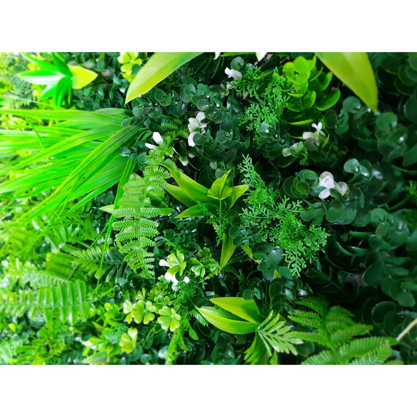 Wild Tropics Artificial Vertical Garden / Fake Green Wall 1m X 1m UV Resistant