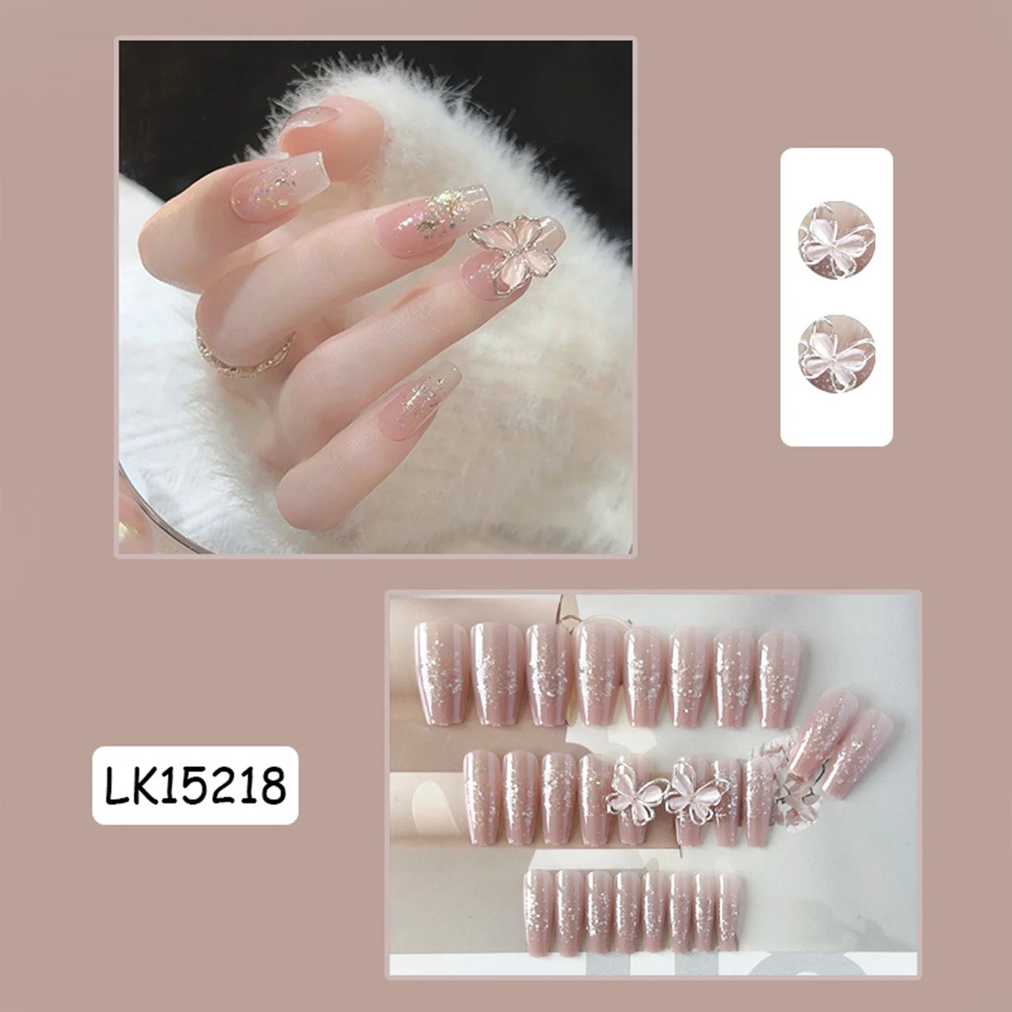 Droped Diamond - Artificial Nails
