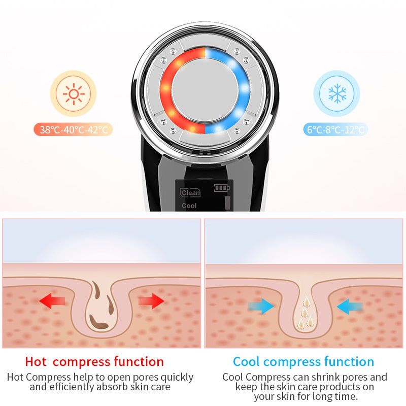 ANLAN EMS Facial Massager LED Light Face Lifting Skincare Wrinkle Removal Skin Tighten Hot Cool Compress Skin Care Beauty Device