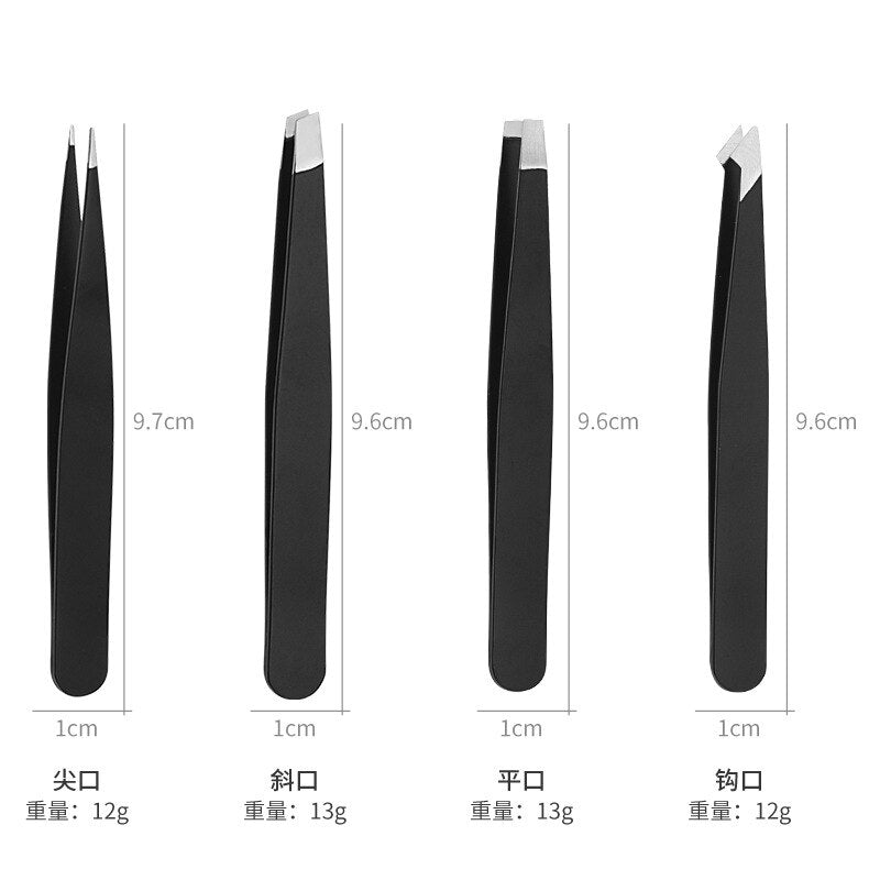 Stainless Steel Black Eyebrow Clip Multi Purpose Plucking Clip Eyebrow Tweezers Makeup Tools Lash Tweezers Eye Tools